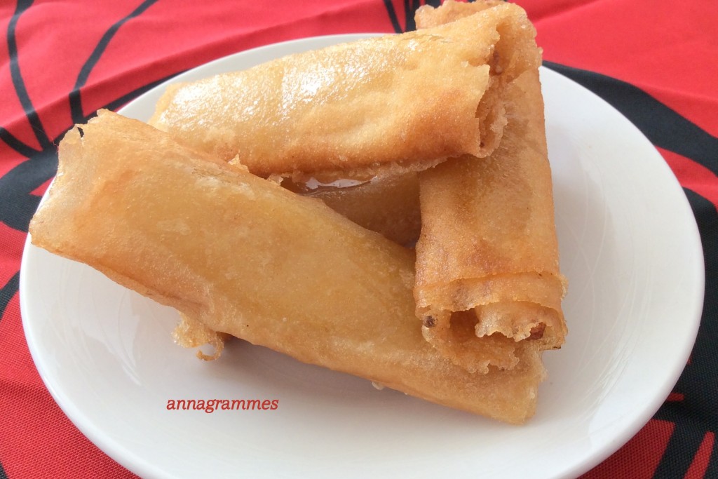 assiette présentation cigares aux amandes