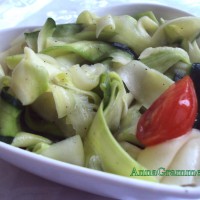 tagliatelles de courgettes crues