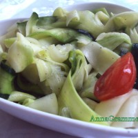 tagliatelles de courgettes crues