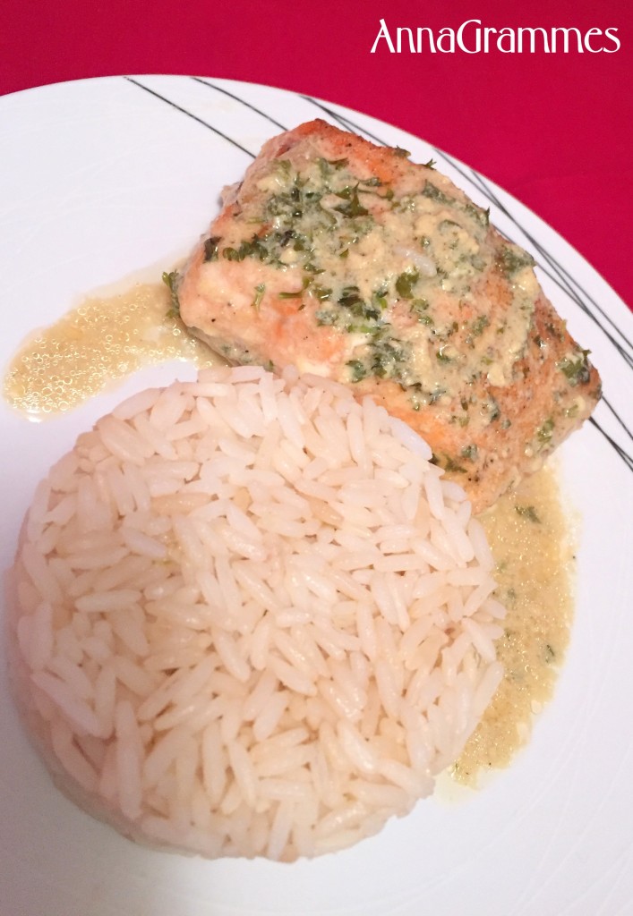 saumon moutarde et riz