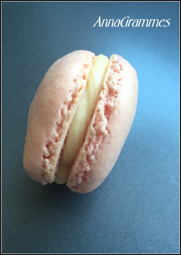 macarons pêche chocolat