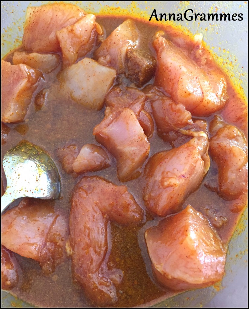 poulet mariné indien
