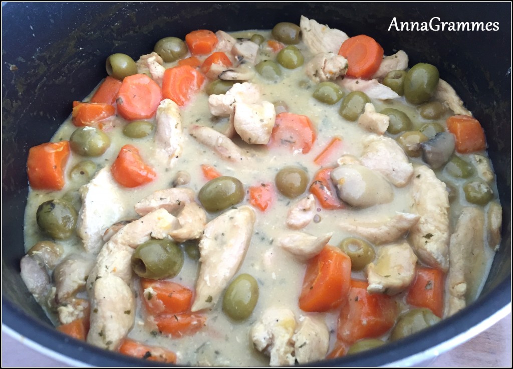 poulet carottes olives